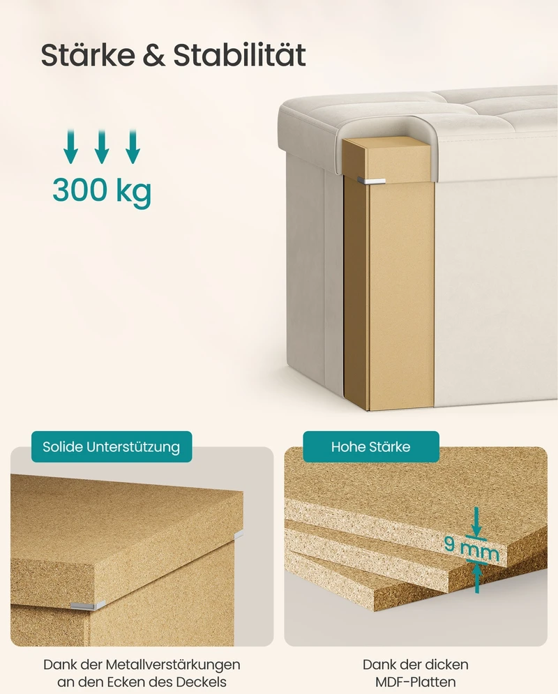 Songmics Pufas 38 × 76 × 38 cm