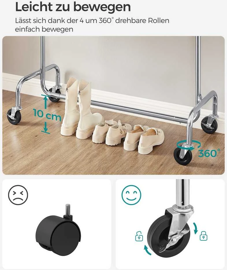 Tvirtas drabužių kabykla 130 kg