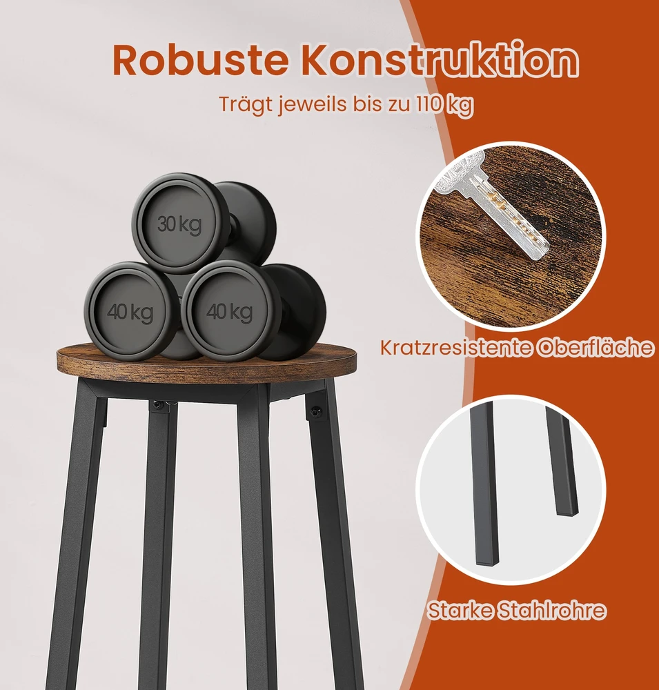 Songmics Baro kėdės rinkinys, 2 vnt, 32x65 cm