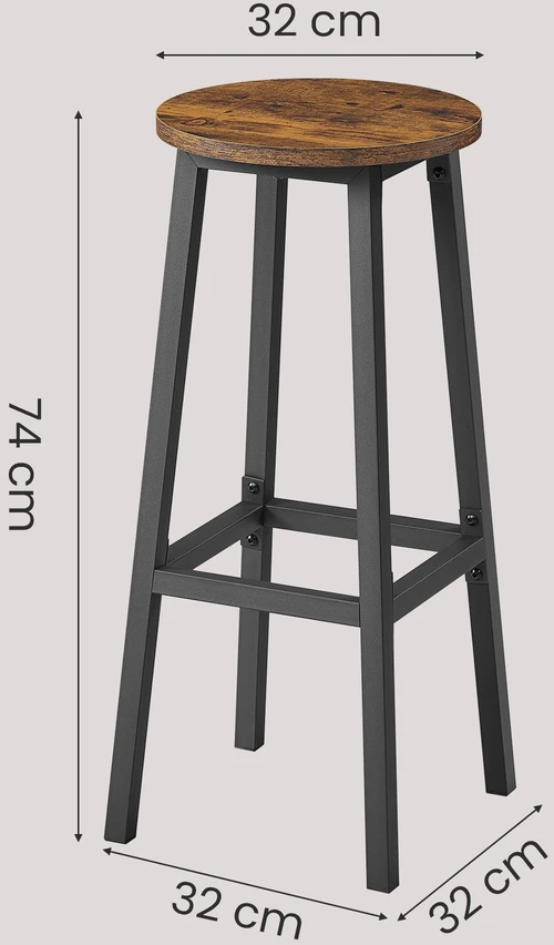 Songmics Baro kėdės rinkinys, 2 vnt, 32x65 cm