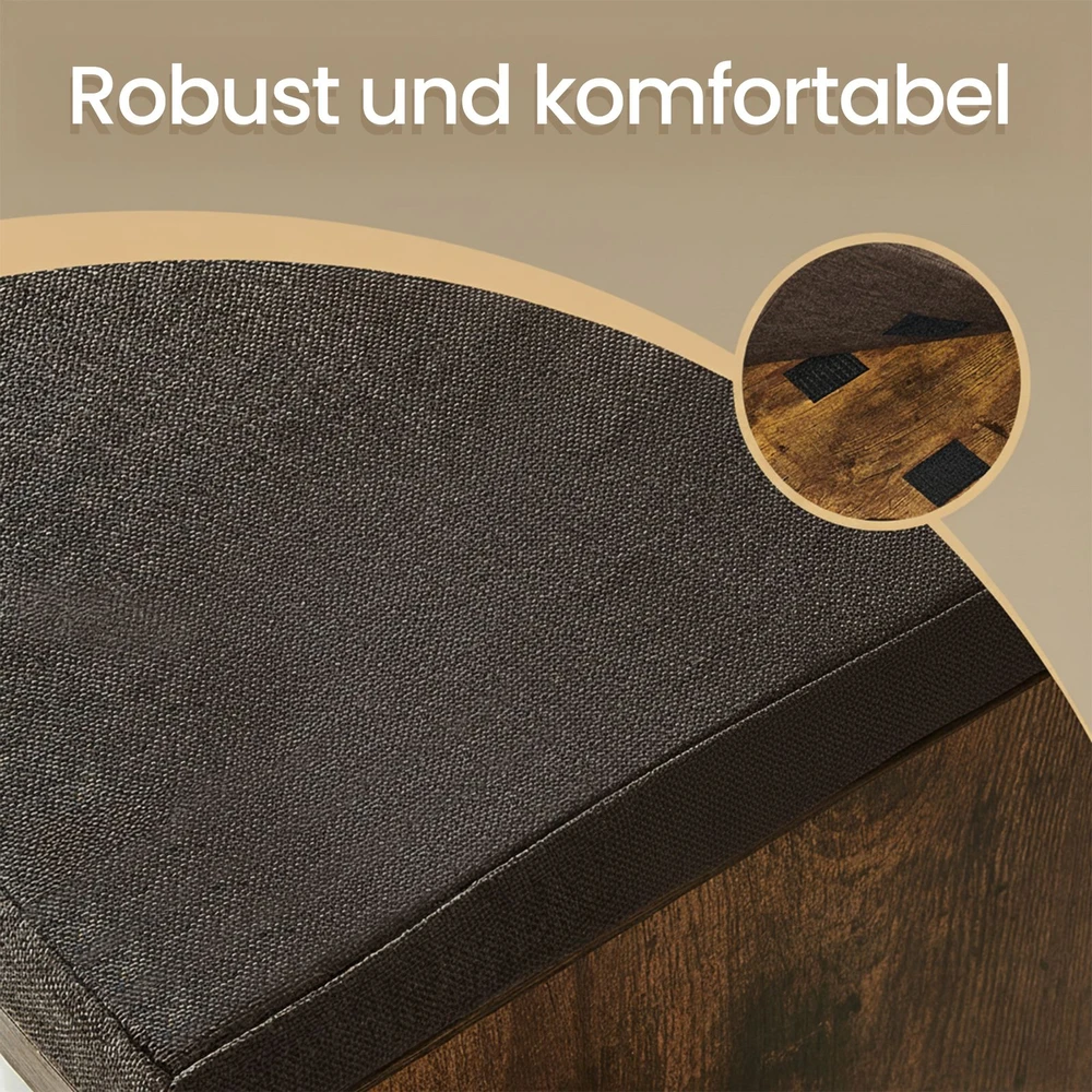 Songmics Medinis batų suoliukas su lentynomis ir stalčiumi 30,5 x 104 x 48 cm