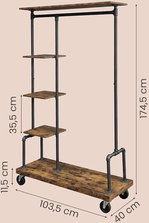 Songmics Drabužių stovas 103,5 x 40 x 174,5 cm