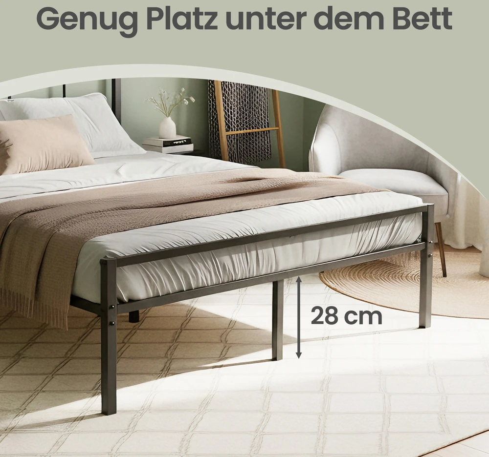 Lova Songmics Lovos rėmas 160 × 200 cm
