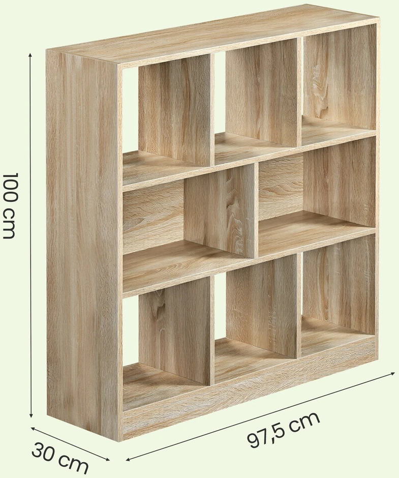 Songmics Knygų lentyna 97,5 x 100 x 30 cm