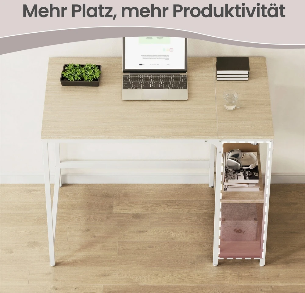 Songmics Rašomasis stalas 100 x 50 x 76 cm