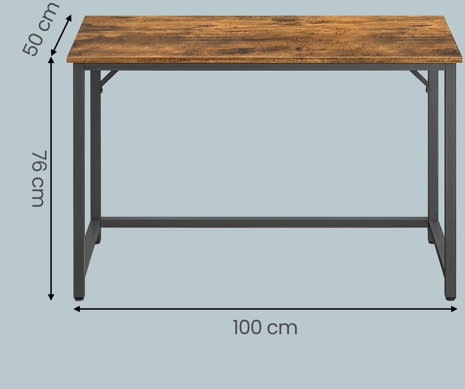 Songmics Stalas kompiuteriui 100x50x75,5 cm juodas