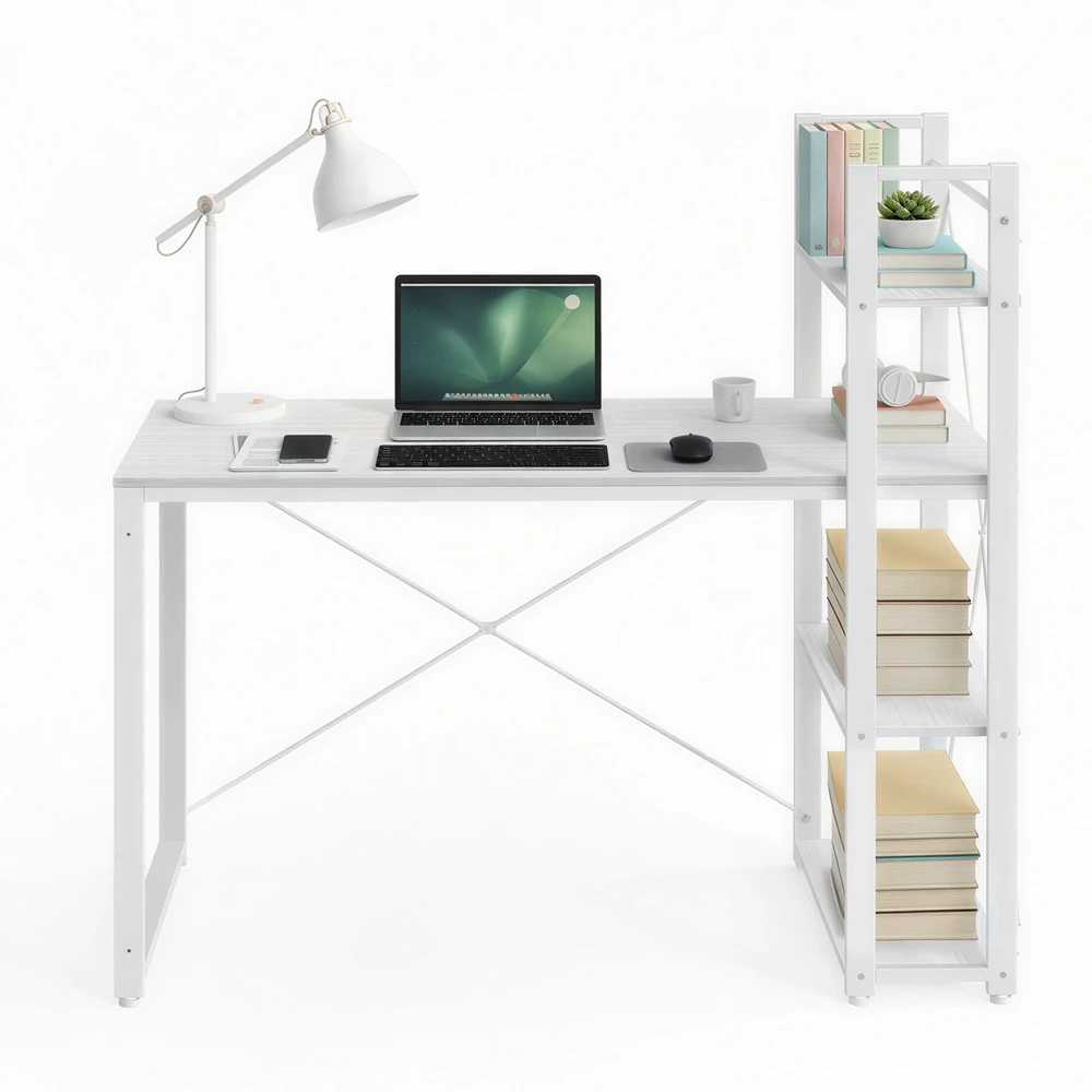 Songmics Rašomasis stalas 120x60x120,1 cm baltas