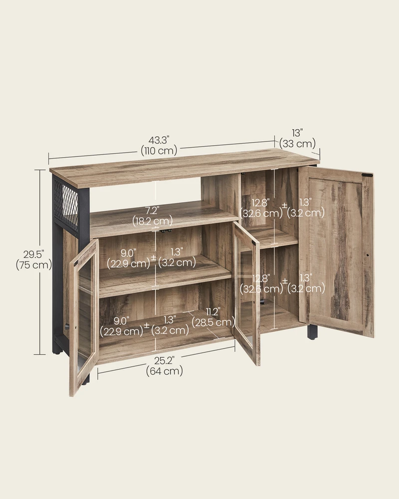 Songmics Virtuvės spintelė 33 × 110 × 75 cm