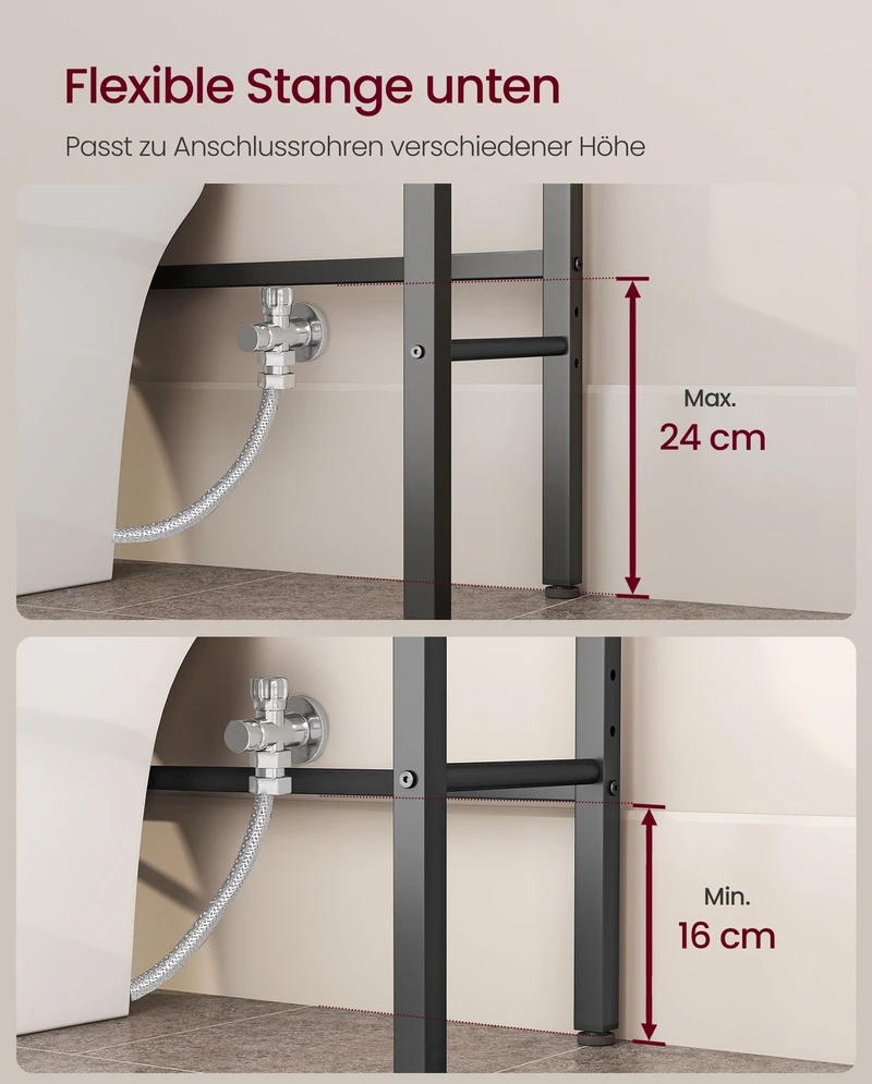 Songmics Vonios lentyna 24 × 60 × 173 cm