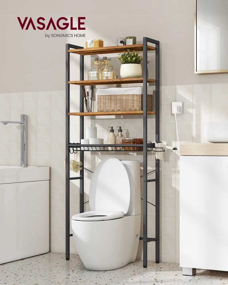 Songmics Vonios lentyna 24 × 60 × 173 cm