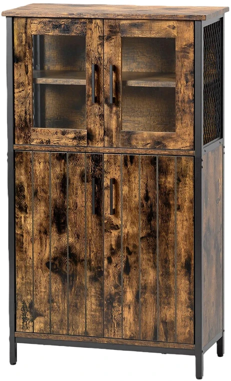 Songmics Virtuvės spintelė VASAGLE su reguliuojamomis lentynomis 60x30x108 cm