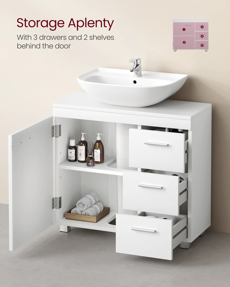 Songmics Praustuvo spintelė 30 × 70 × 64 cm