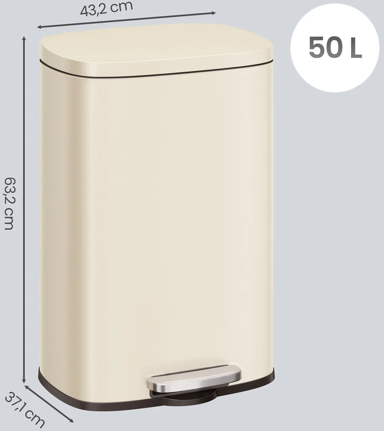 Songmics Šiukšliadėžė 50 l