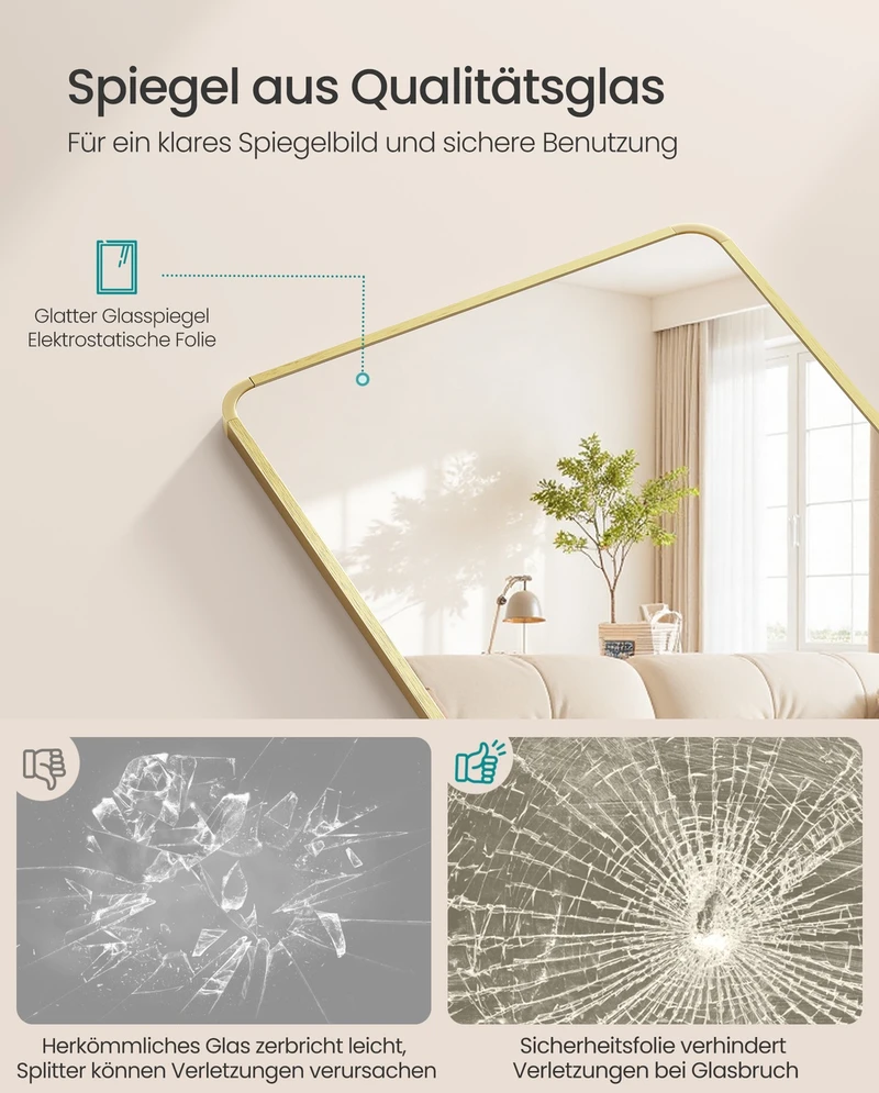 Songmics Veidrodis 150x40 cm