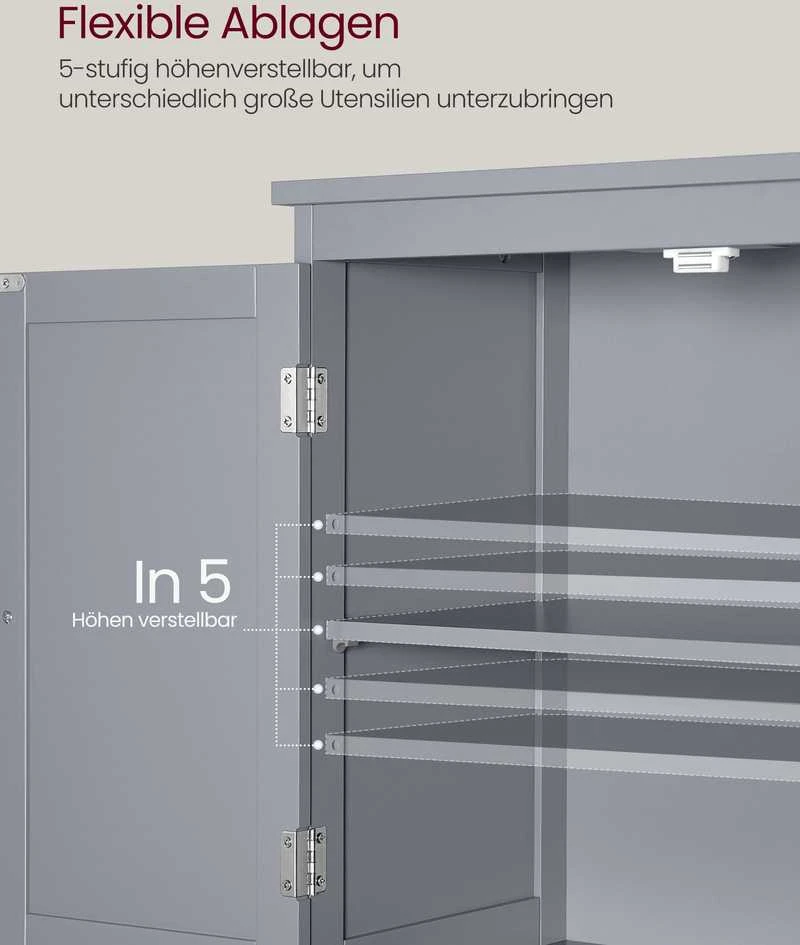 Vasagle Badezimmerschrank mit 2 Türen und 2 Schubladen