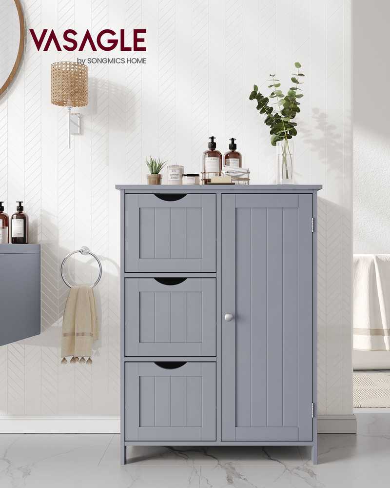 Vasagle Badezimmerschrank mit 3 Schubladen und Schranktür