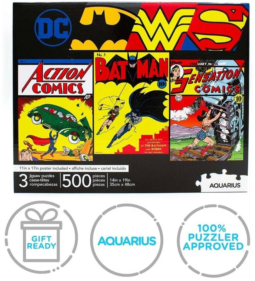 Dėlionė Aquarius DC Comics 3 puzzles set 500pcs
