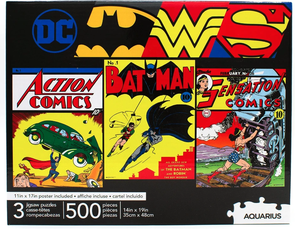 Dėlionė Aquarius DC Comics 3 puzzles set 500pcs