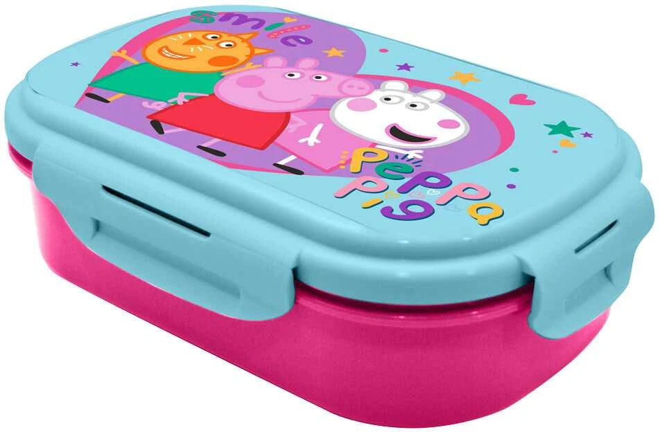 Kids Euroswan Vaikams skirtas „Euroswan“ – licencijuoti priedai Pietų dėžutė + stalo įrankiai – Peppa Pig