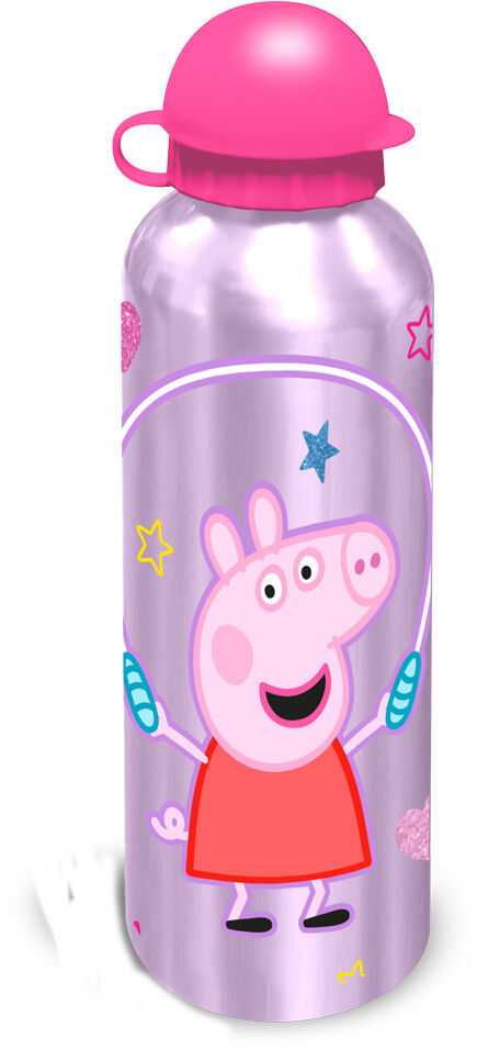 Astley Baker Davies „Peppa“ kiaulės aliuminio butelis 500 ml + priešpiečių dėžutė