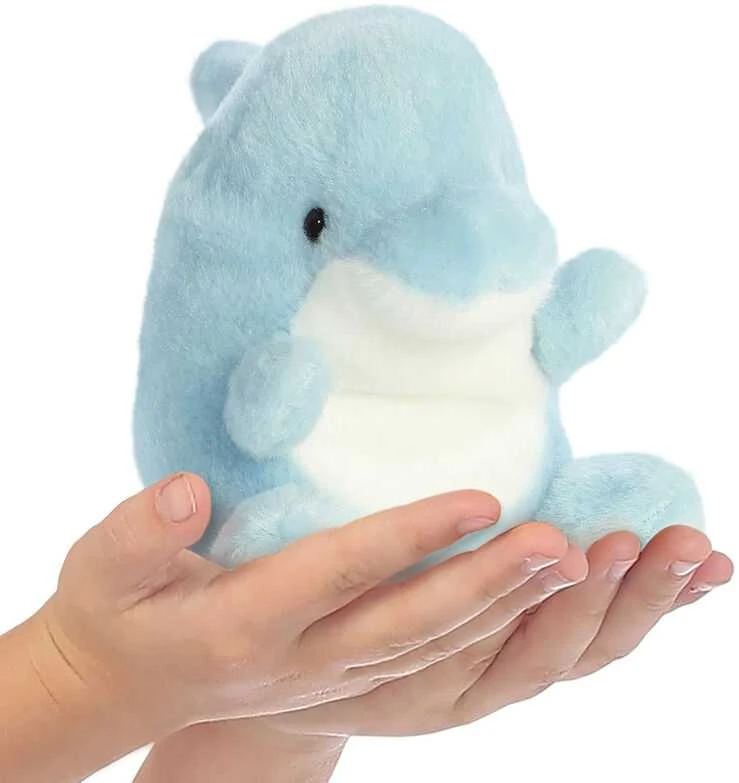 AURORA PALM PALS Pliušinis delfinas, 13 cm aprašymas - Prekės nuotrauka
