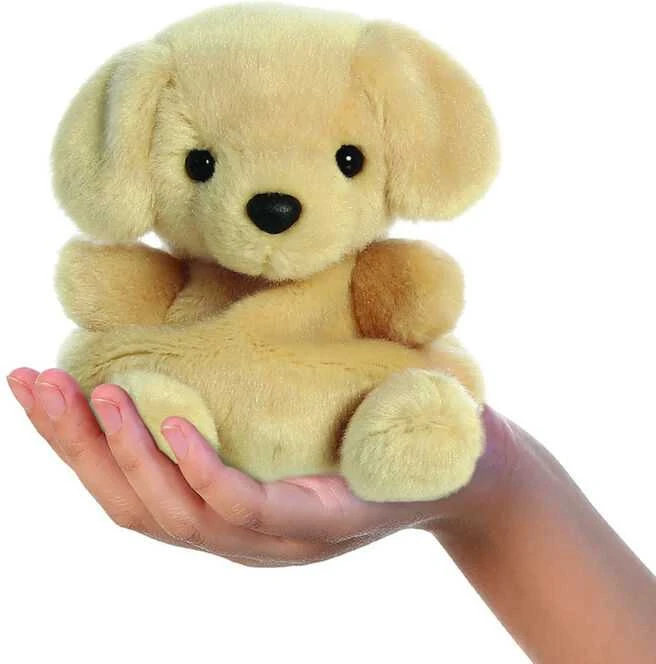 AURORA PALM PALS Pliušinis labradoro retriverio šuniukas, 12 cm, 12 cm aprašymas - Prekės nuotrauka