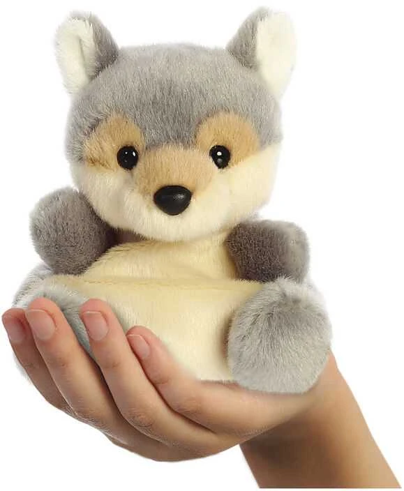 AURORA PALM PALS Pliušinis vilkas, 13 cm aprašymas - Prekės nuotrauka