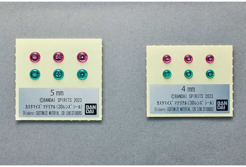 Bandai 30MM 3D lęšių lipdukai robotų modeliams 65019