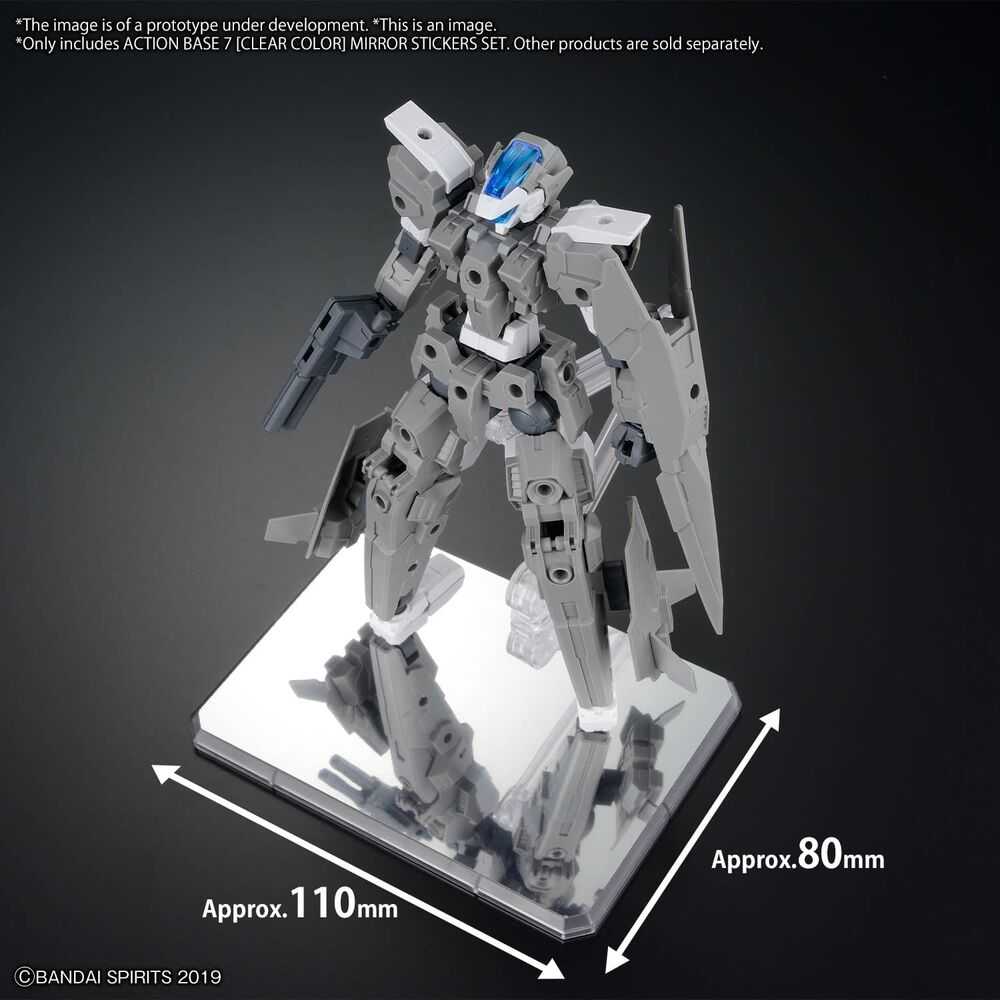 Bandai 7 SKAIDRIOS SPALVOS „ACTION BASE“ [VEIDRODŽIO LIPDUKŲ RINKINYS]