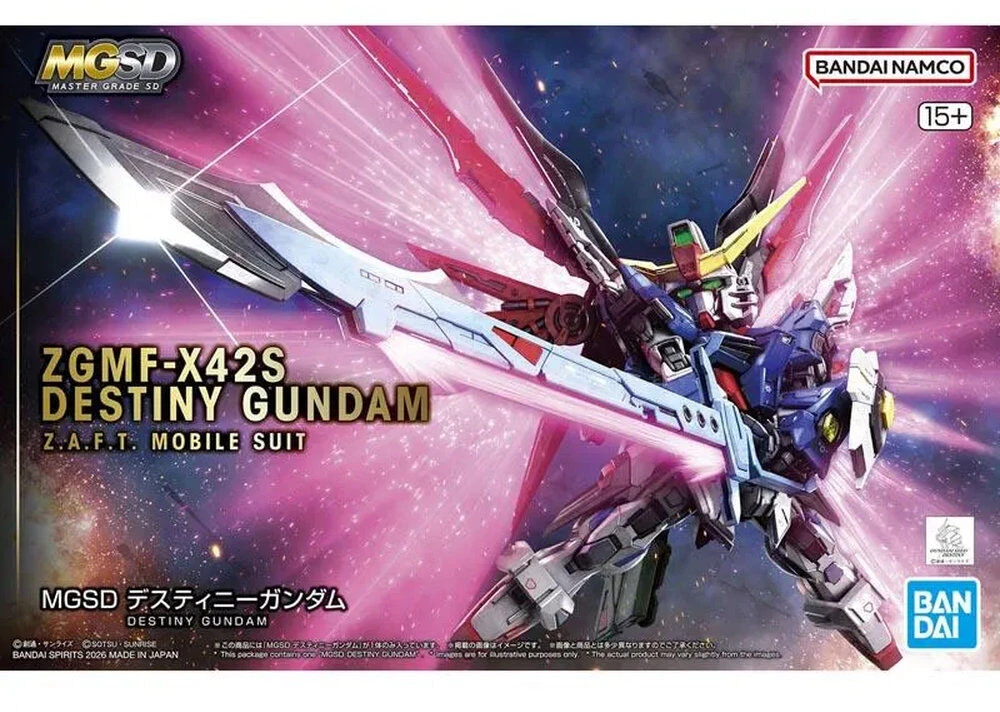 Bandai MGSD Destiny Gundam Gunpla plastikinis surenkamas modelis