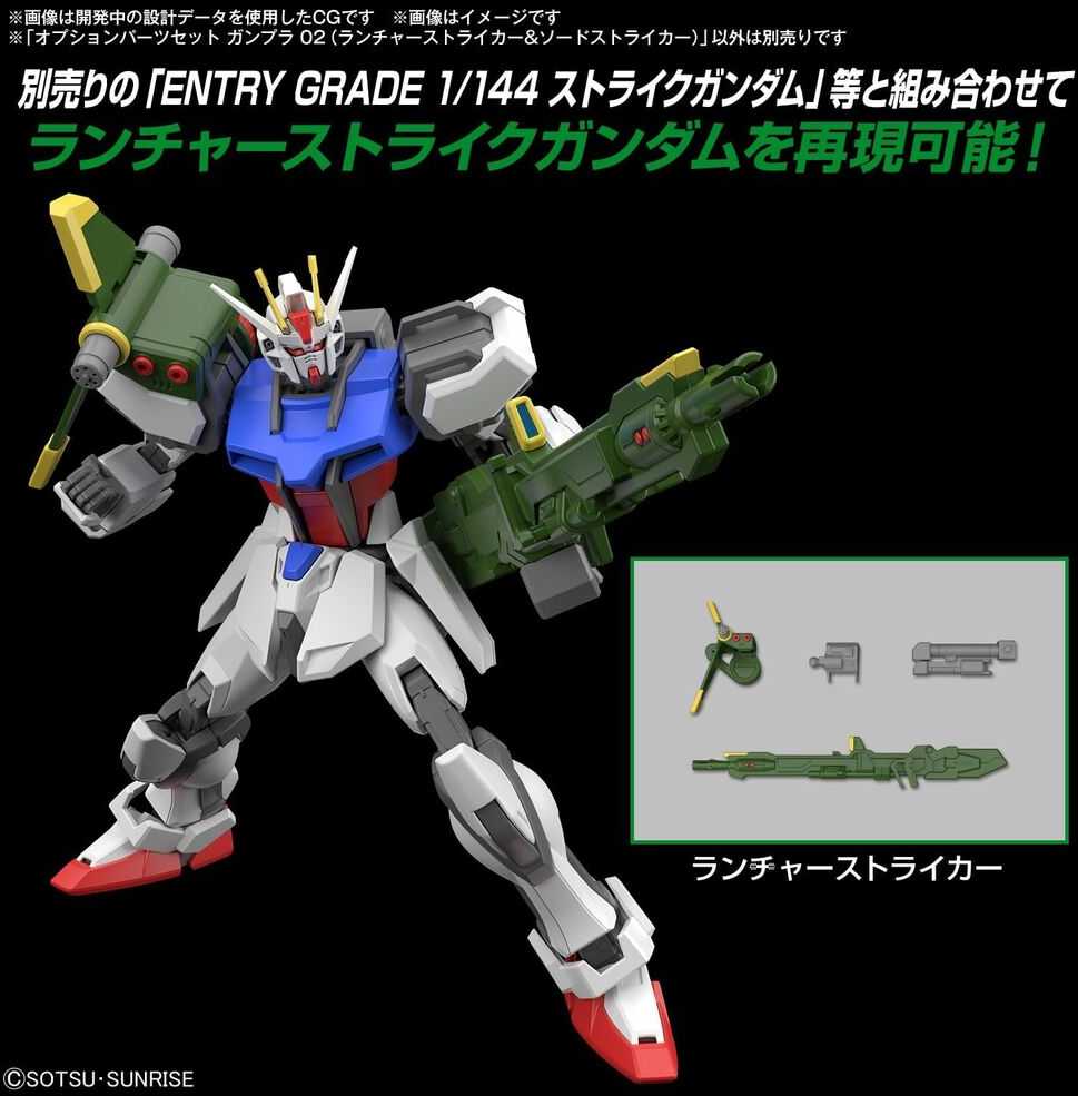 Gunpla papildomų detalių rinkinys Launcher ir Sword Striker Bandai 66693