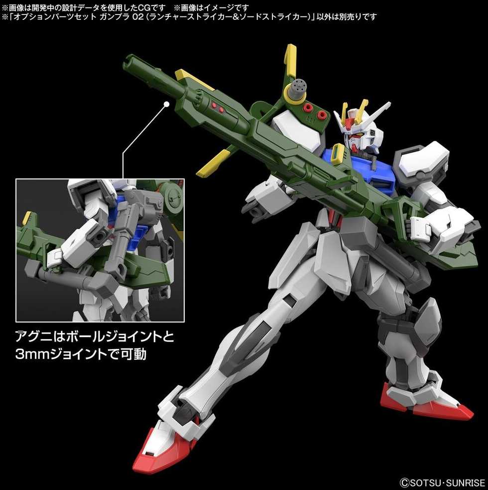 Gunpla papildomų detalių rinkinys Launcher ir Sword Striker Bandai 66693