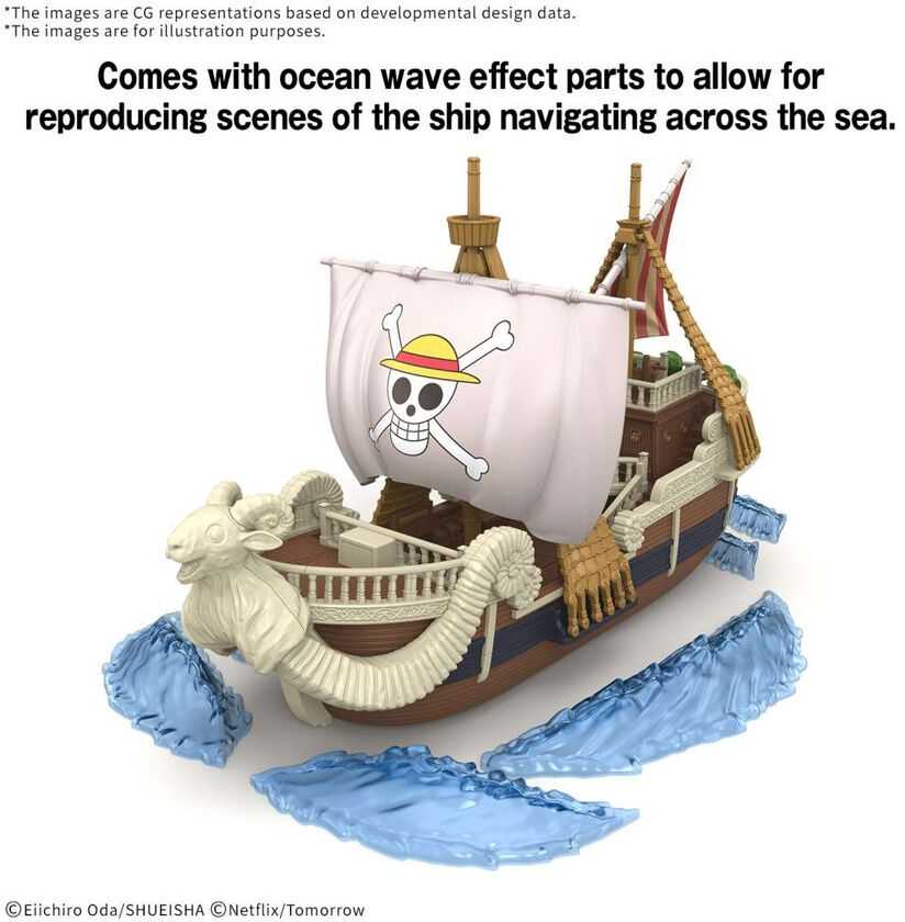 Bandai One Piece laivo Going Merry surenkamas modelis Netflix serija 69904