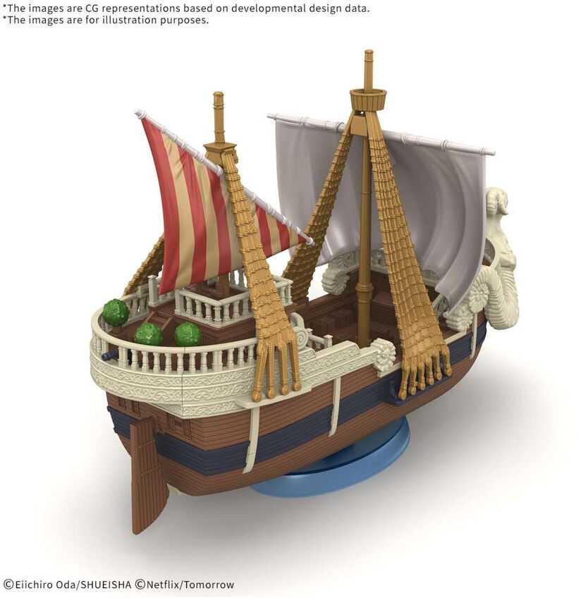 Bandai One Piece laivo Going Merry surenkamas modelis Netflix serija 69904