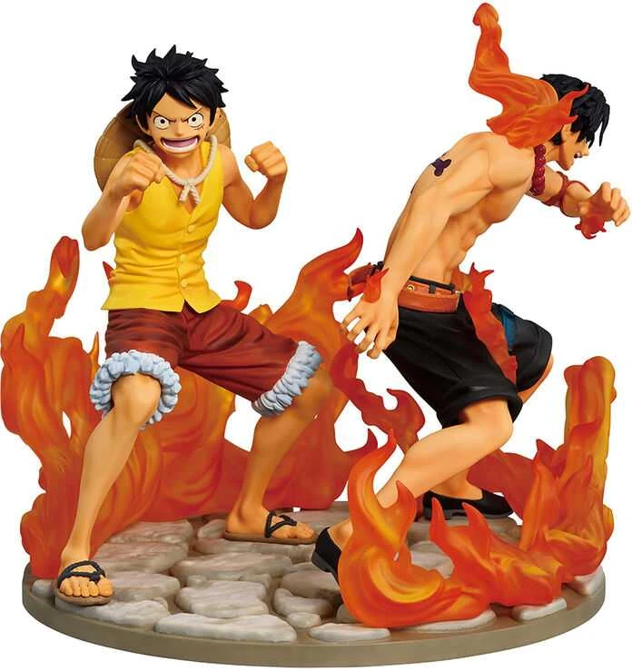 Banpresto One Piece Dramatic Memories Ace & Luffy Ichibansho figure 15cm