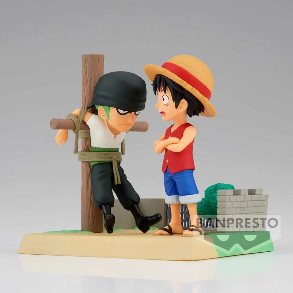 Banpresto One Piece Log Stories Monkey D Luffy & Roronoa Zoro figure 7cm