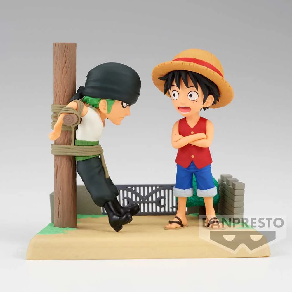 Banpresto One Piece Log Stories Monkey D Luffy & Roronoa Zoro figure 7cm