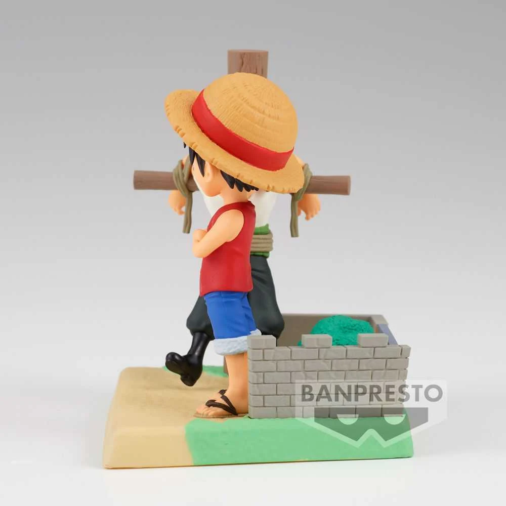 Banpresto One Piece Log Stories Monkey D Luffy & Roronoa Zoro figure 7cm