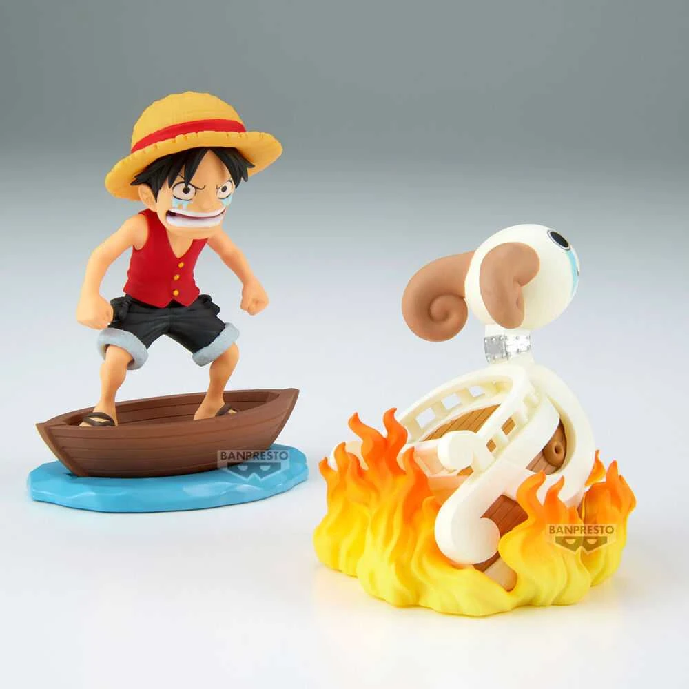 Banpresto ONE PIECE - KOLEKCINĖ FIGŪRĖLĖ - MONKEY.D.LAFFY IR GOING MERRY