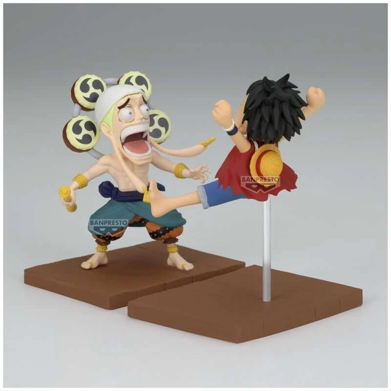 Banpresto One Piece Monkey D Luffy & Enel World Collectable figure 7cm