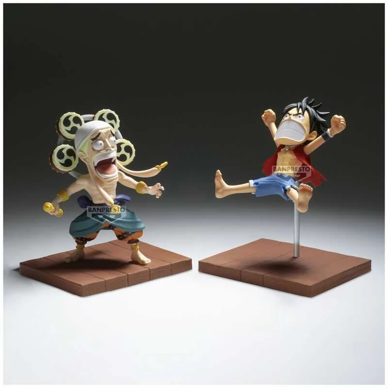 Banpresto One Piece Monkey D Luffy & Enel World Collectable figure 7cm