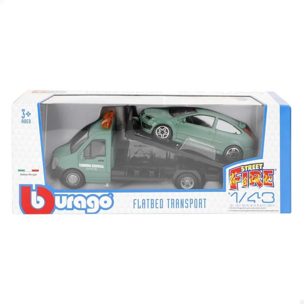 BBURAGO 1/43 Street Fire vilkikas Platforminis transportas, assort., 18-31400