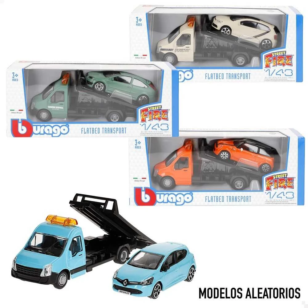 BBURAGO 1/43 Street Fire vilkikas Platforminis transportas, assort., 18-31400