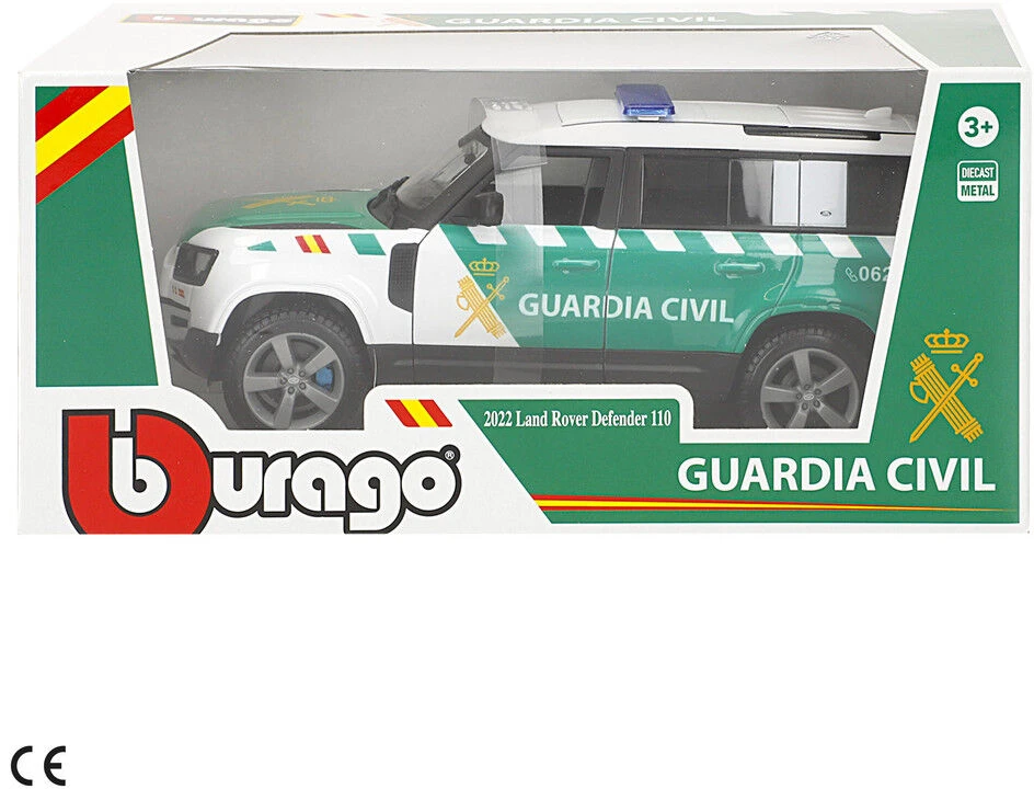 BURAGO Land Rover Defender Civil Guard metal car