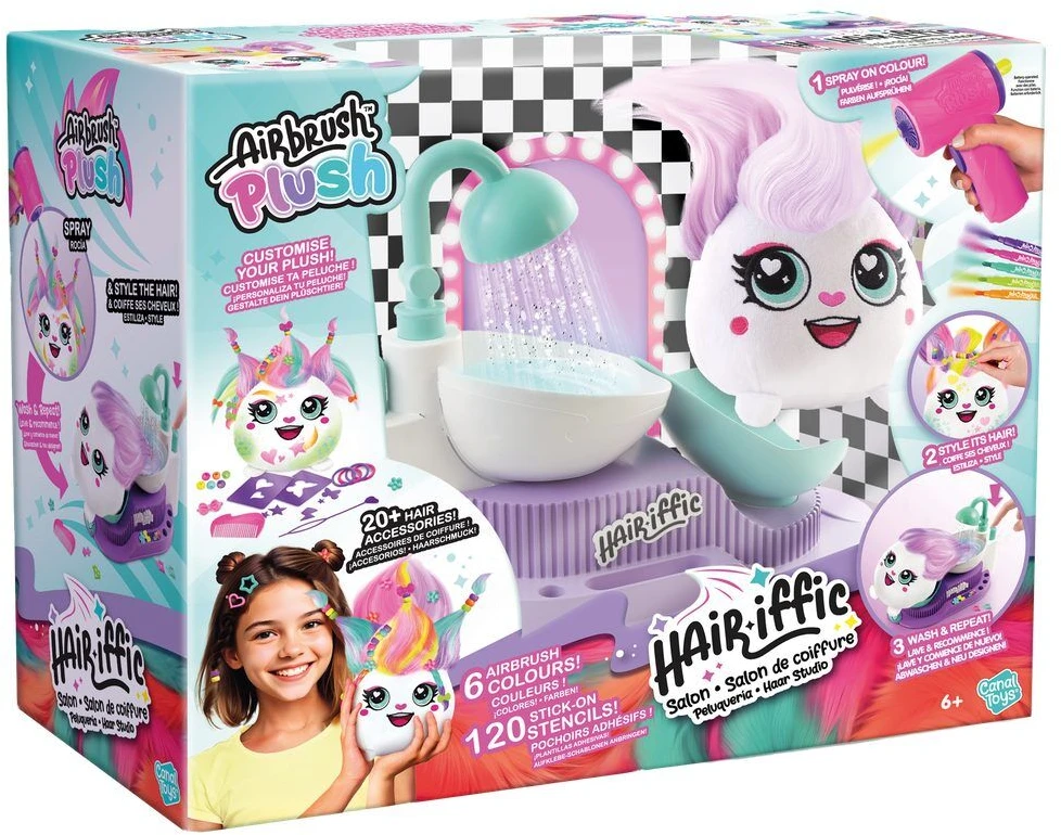 Pliušinis žaislas su plaukų dažymo rinkiniu Canal Toys Airbrush Plush Hair'iffic