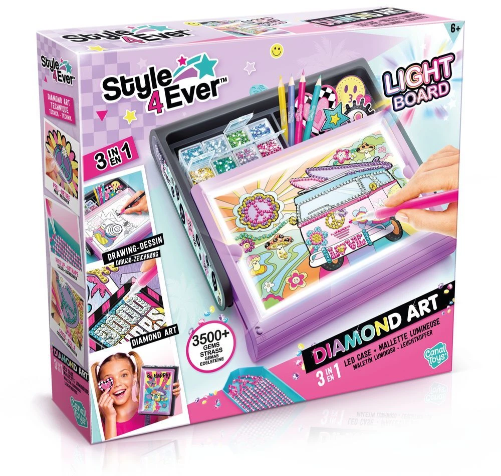 Canal Toys STYLE 4 EVER Rinkinys LED lagaminėlyje „Deimantų menas“