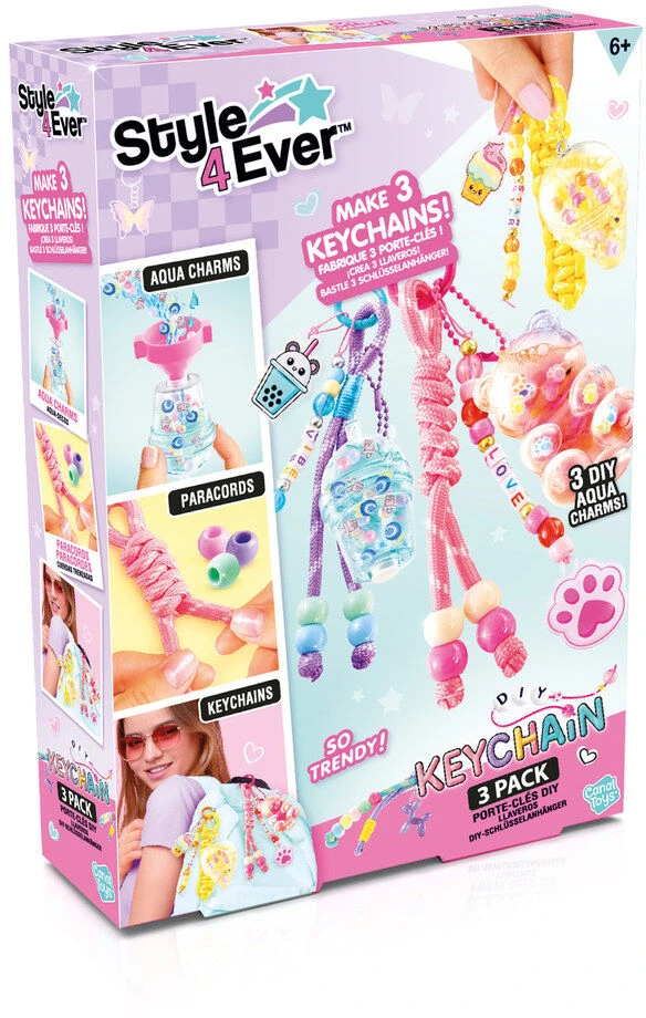 Style 4 Ever Canal Toys Style 4Ever rinkinys iš 3 raktų pakabukų