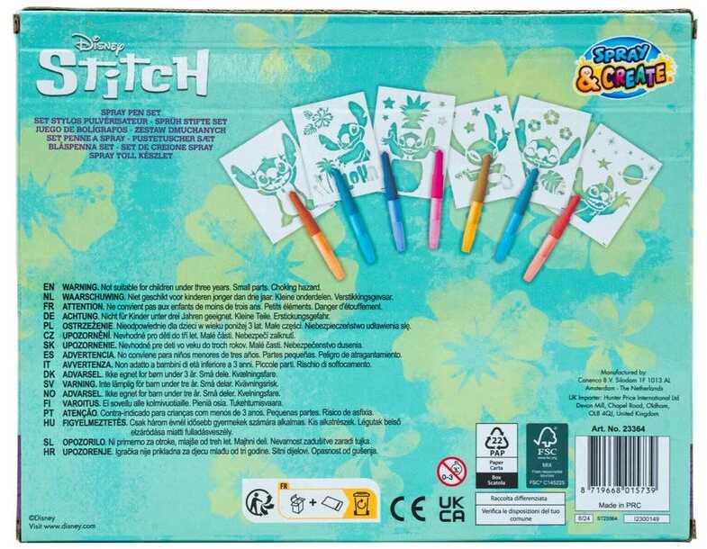 Canenco Stitch Rinkinys Pisaków SprayPen komplektas kreatywny Dmuchane Flamastry pisaki