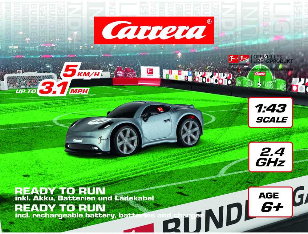 Carrera Važiuoklė rc bundesliga mini rc 1:43 pilka