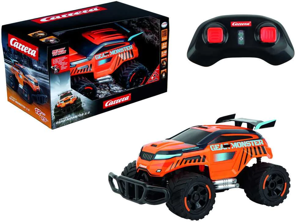 Radijo bangomis valdomas Carrera Gear Monster 3.0 1:18 automobilis
